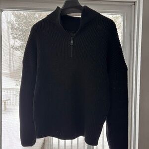 Black quarter zip sweater